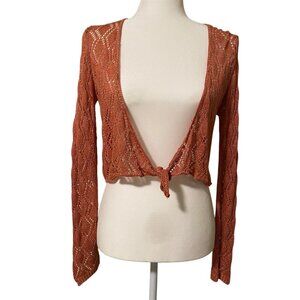 VINTAGE Worthington Shimmer Tie Front Cardigan